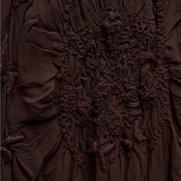 Zara Long Sleeve Top in Deep Brown Chocolate - Picture 8 of 9